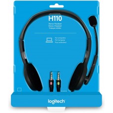 Logitech Stereo Headset H110, Standard Packaging, Silver Logitech Stereo Headset H110, Standard Packaging, Silver