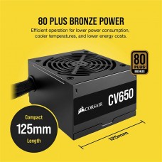 Corsair CV650 650 Watt 80 Plus Bronze Certified PSU Corsair CV650 650 Watt 80 Plus Bronze Certified PSU